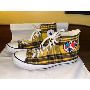 Converse All‎ Star High Plaid Pack World Peace Size Men 8.5 Women 10.5